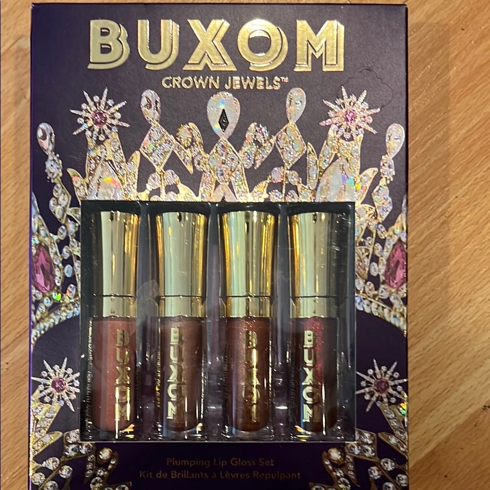 Buxom Gold and Brown Lip Gloss Set Crown Collection